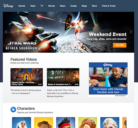 Disney.com Redesign